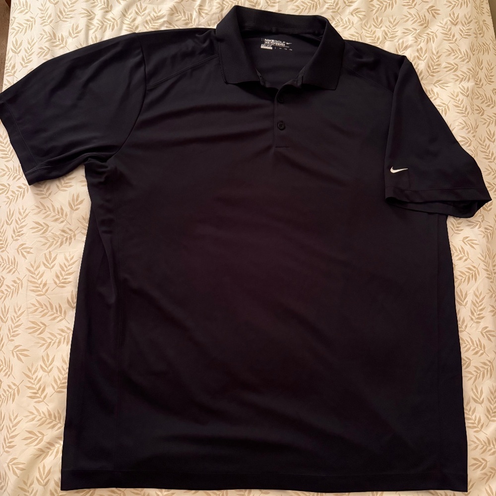 Black Nike Dri-Fit Tour Performance Men’s Golf Shirt